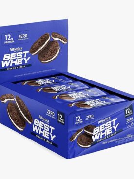Best Whey Bar 12g Cookies & Cream (Cx 12un de 49g) - Atlhetica Nutrition