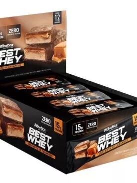 Best Whey Bar 15g Crocante Caramelo (Cx 12un de 62g) - Atlhetica Nutrition
